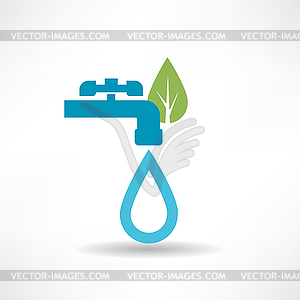 Save environment and water icon - vector image