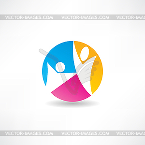 Unity of people icon - vector image