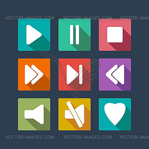 Music icons - vector clipart