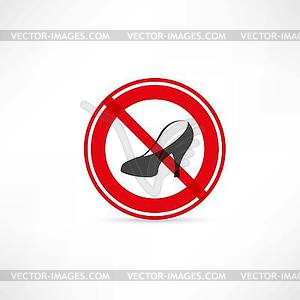 Forbidden for women icon - vector image