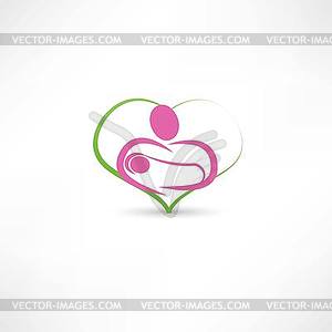 Love for children icon - vector clip art