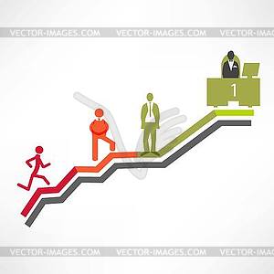 Career in business icon - vector clipart