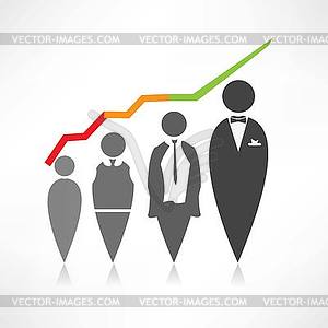Business people icon - vector image