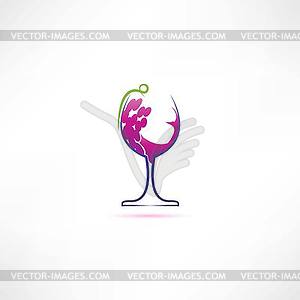 Grape wine icon - vector clipart