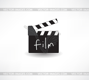 Board for movie icon - vector image