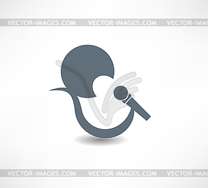 Singer abstraction icon - vector image