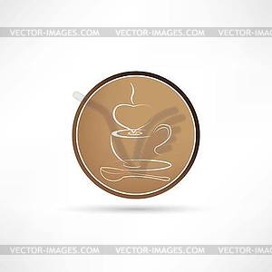 Hot latte icon - vector clip art