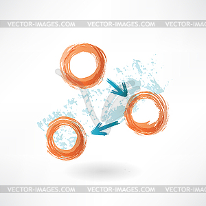 Communication grunge icon - royalty-free vector image