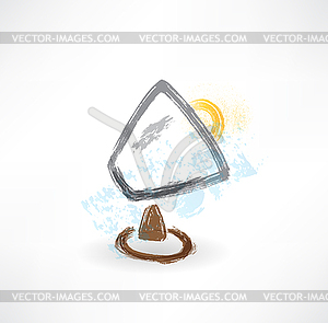 Brush lamp icon - vector image