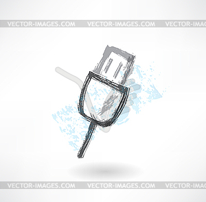Key grunge icon - vector clip art