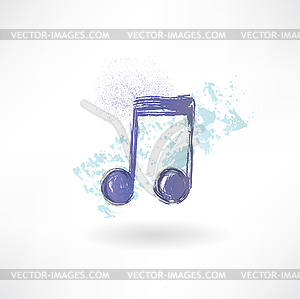 Music grunge icon - vector clip art