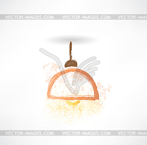 Chandelier grunge icon - vector image