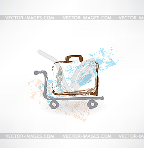 Luggage grunge icon - vector clip art