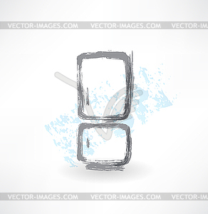 Refrigerator grunge icon - vector clipart