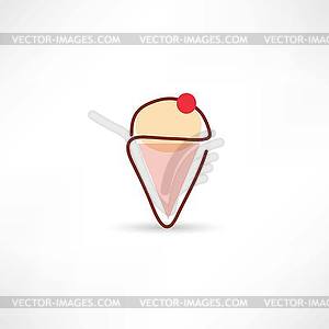 Ice-cream simple icon - vector image