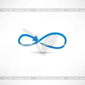 Blue infinite icon - vector image