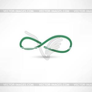 Green infinite simbol - vector clipart