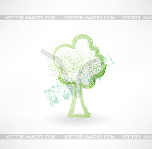 Tree grunge icon - vector clipart