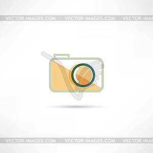 Color camera icon - vector image