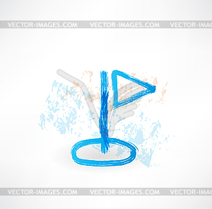 Small flag grunge icon - royalty-free vector image