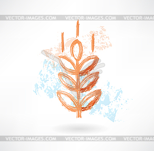 Значок зерновых гранж - рисунок в векторе