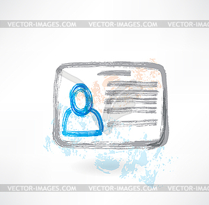 Identification grunge icon - vector clipart