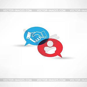 Contract handshake icon - vector image