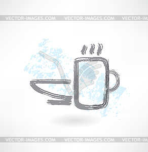 Tableware grunge icon - vector image