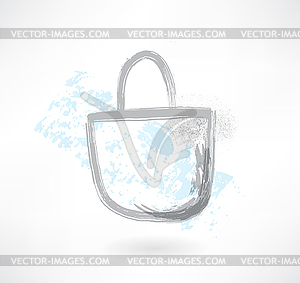 Значок сумка гранж - векторизованное изображение