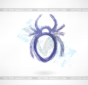 Spider grunge icon - royalty-free vector clipart