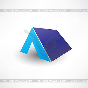 Blue tent - vector clip art
