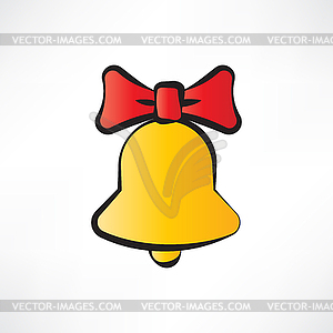 One yellow bell - vector image