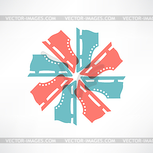 Цветные круг коньках - клипарт в векторе / векторное изображение