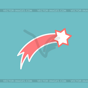 Pink comet - vector clipart