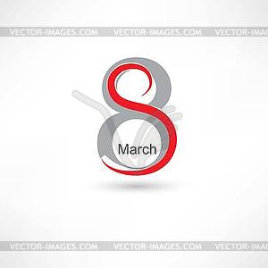 8 march icon - vector clipart