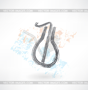 Jew`s-harp grunge icon - stock vector clipart