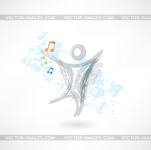 Man in music - royalty-free vector image