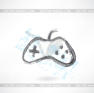 Joystick grunge icon - vector clip art