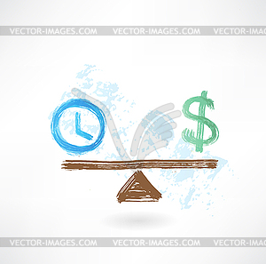 Time money balance - vector image