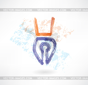 Writing pen grunge icon - stock vector clipart