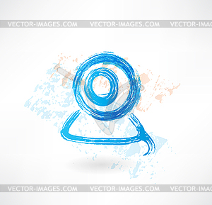 Web camera grunge icon - royalty-free vector image