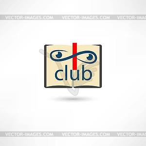 Клуб открытая книга - цветной векторный клипарт