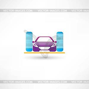 Car refueling - vector image