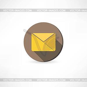 Yellow envelope - vector clipart