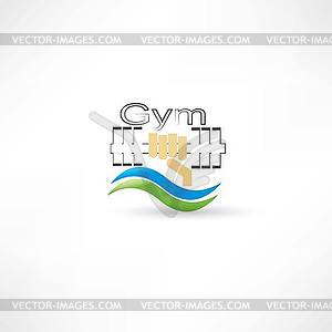 Dumbbell health - vector clip art