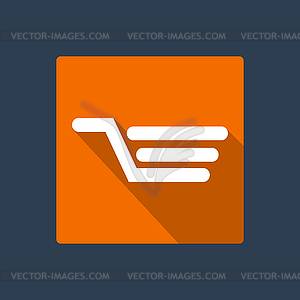 Shopping cart icon - vector image