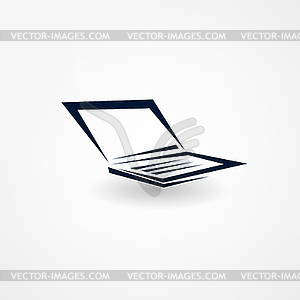 Laptop icon - vector EPS clipart