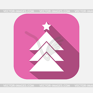 Christmas tree icon - vector clipart