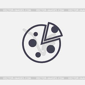 Pizza icon - vector clip art