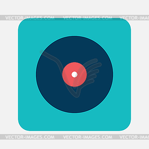 Musical record icon - vector clipart